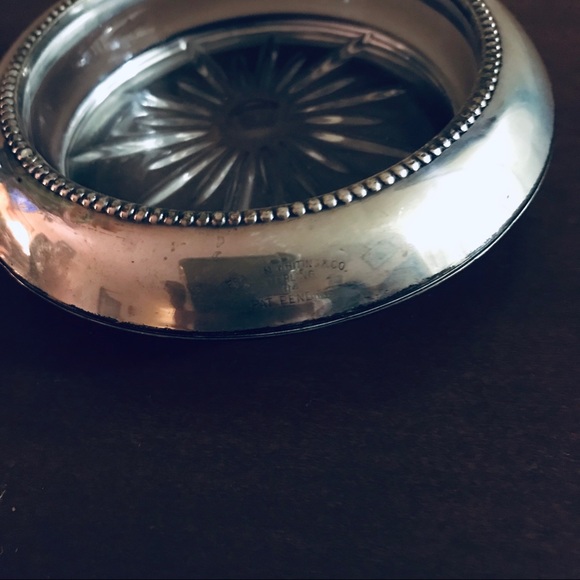 Sterling and Cut Glass Champagne Coasters - Picture 6 of 8